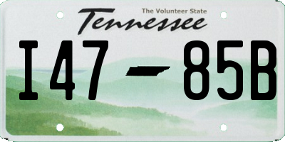 TN license plate I4785B