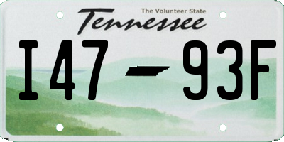TN license plate I4793F