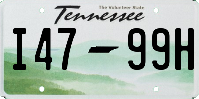 TN license plate I4799H