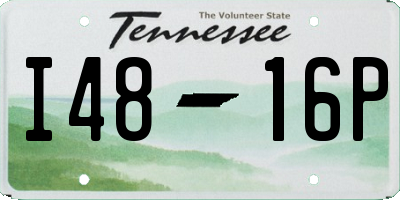 TN license plate I4816P