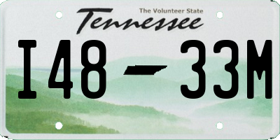 TN license plate I4833M