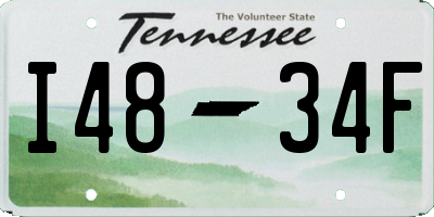 TN license plate I4834F