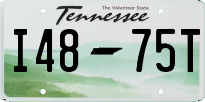 TN license plate I4875T