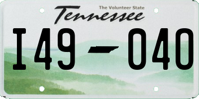 TN license plate I4904O