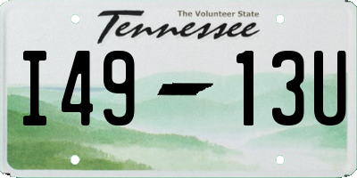 TN license plate I4913U