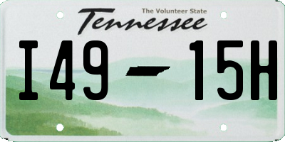 TN license plate I4915H