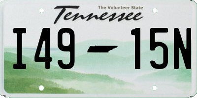 TN license plate I4915N