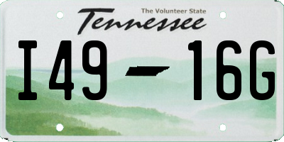 TN license plate I4916G