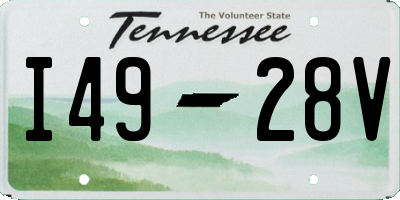 TN license plate I4928V