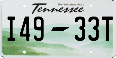 TN license plate I4933T