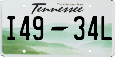 TN license plate I4934L