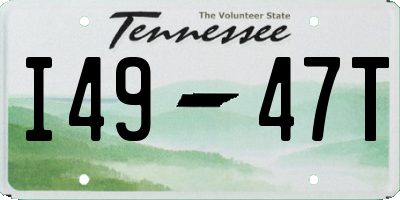 TN license plate I4947T