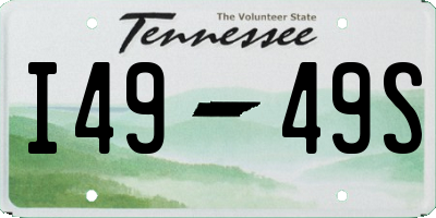 TN license plate I4949S