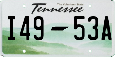 TN license plate I4953A