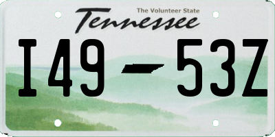 TN license plate I4953Z