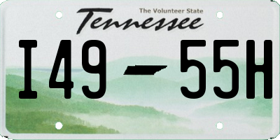 TN license plate I4955H