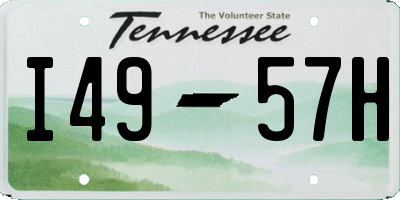 TN license plate I4957H