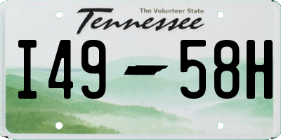 TN license plate I4958H