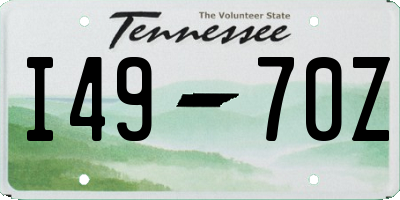 TN license plate I4970Z