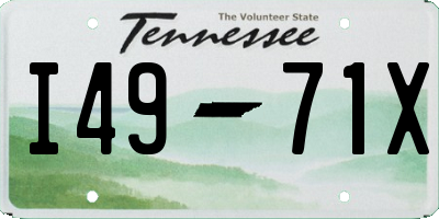 TN license plate I4971X
