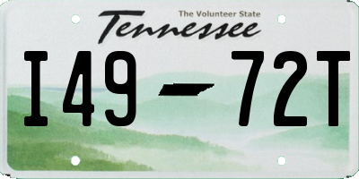 TN license plate I4972T