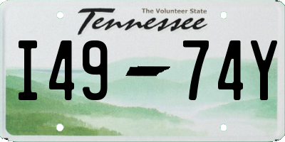 TN license plate I4974Y