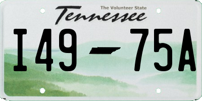 TN license plate I4975A
