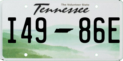 TN license plate I4986E