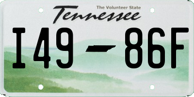 TN license plate I4986F
