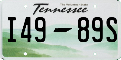 TN license plate I4989S