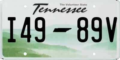 TN license plate I4989V