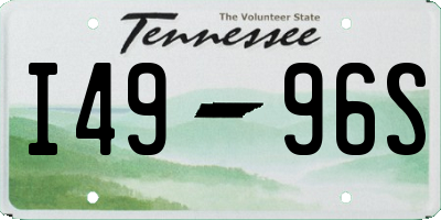 TN license plate I4996S