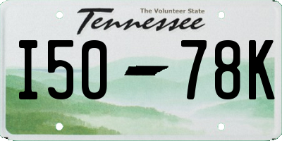 TN license plate I5078K