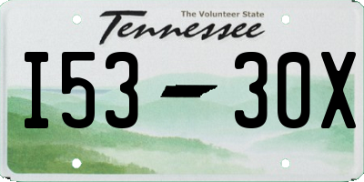 TN license plate I5330X