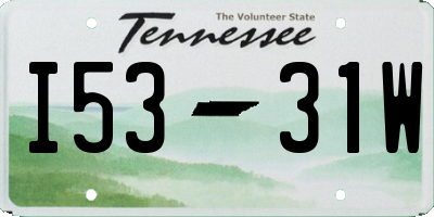 TN license plate I5331W