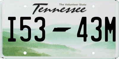 TN license plate I5343M