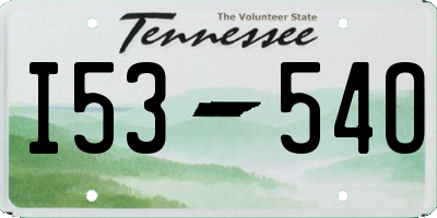 TN license plate I5354O