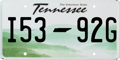TN license plate I5392G