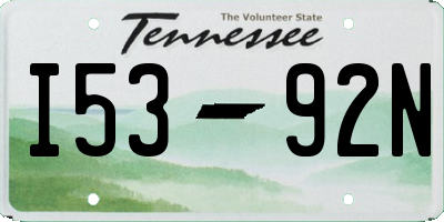 TN license plate I5392N