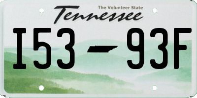 TN license plate I5393F