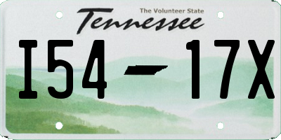TN license plate I5417X
