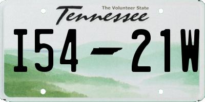 TN license plate I5421W