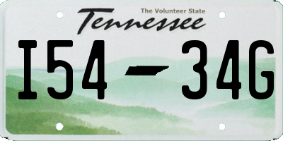 TN license plate I5434G