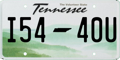 TN license plate I5440U