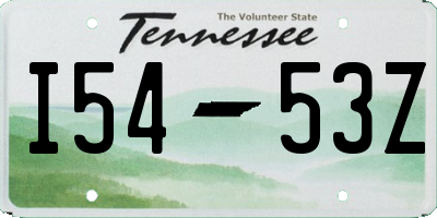 TN license plate I5453Z