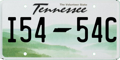 TN license plate I5454C