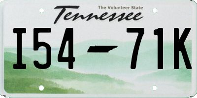 TN license plate I5471K