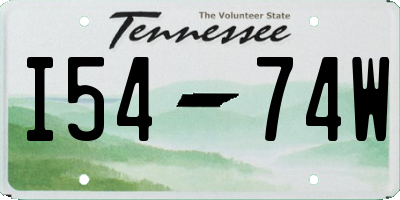 TN license plate I5474W