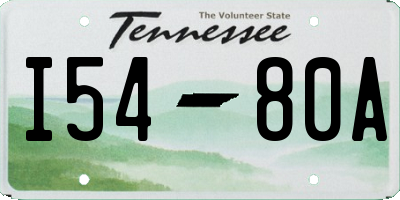 TN license plate I5480A