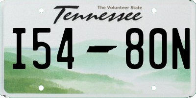 TN license plate I5480N